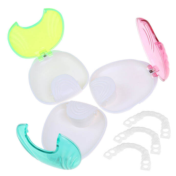 shelleys-1pcs-ฟันปลอมทำความสะอาดกล่อง-denture-bath-container-holder-case