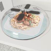 ETXFood Splatter Guard Professional Microwave Food Anti-Sputtering Cover With Steam Vents Magnetic Splatter Lid Heat Resistant