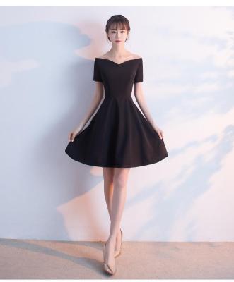 Banquet Evening Dress Women Short 2022 New Slim Elegant Princess Shoulder Korean Slim Dress Dress
