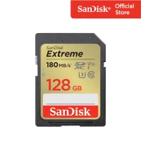 SanDisk Extreme SDXC, SDXVA 128GB, V30, U3, C10, UHS-I, 180MB/s R, 90MB/s W, 4x6, Lifetime Limited ( SDSDXVA-128G-GNCIN ) ( เมมโมรี่การ์ด เอสดีการ์ด )