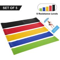 5 Colors Yoga Resistance Rubber Bands Indoor Outdoor Fitness Equipment 0.35mm-1.1mm Pilates Sport Training Workout Elastic Bands Exercise Bands