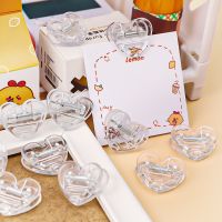 5pcs Kawaii Transparent Love Clips for Kids Snack Photo Diary Book File Folder Clips Office Stationery Supplies