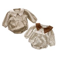 Babany Bebe Baby Girl Corduroy Long Sleeve Clothing Romper Newborn Cotton Floral Girls Bodysuit Infant One Piece Clothes