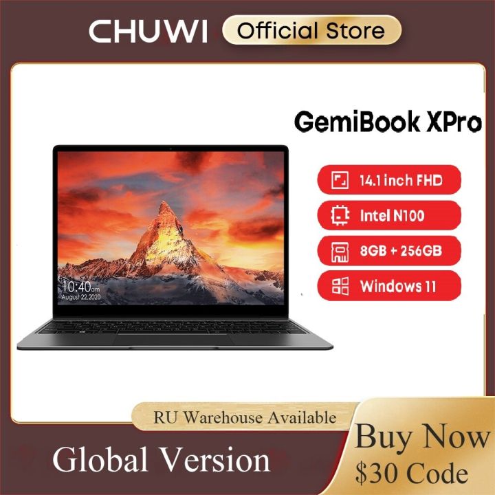 CHUWI GemiBook XPro 14.1'' Laptop, Intel 12th Gen N100(up to 3.4GHz),256GB  SSD 8GB LPDDR5, Windows 11 Laptop Computer, 1920X1080 FHD Display, WiFi