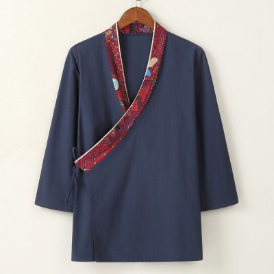 เสื้อคาร์ดิแกน Kimono ขนาดใหญ่พิเศษชายแบบดั้งเดิมเสื้อผ้าซามูไรยูกาตะสำหรับผู้ชายแบบลำลองสไตล์ฮาราจูกุเสื้อแจ็คเก็ตกิโมโนสตรีทแวร์ Haori