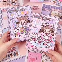 CAEWE EVA สติ๊กเกอร์ฟองงสบู่หนังสือ PVC แบบ DIY การ์ดคู่มือของเล่นเด็กกันน้ำ