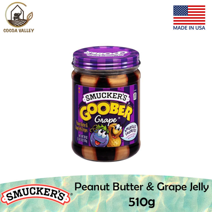 Smuckers Peanut Butter and Grapes Jelly Jar 510g(Made in USA) Lazada