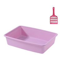 ห้องน้ำสำหรับสัตว์เลี้ยง Bedpan Anti Splash Cats Litter Cat Tray With Scoop Kitten Dog Clean Toilette Home Plastic Sandt Supplies