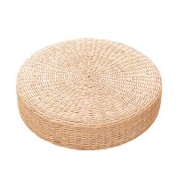 45Cm Yoga Mats Round Pouf Floor Pillow Seat Cushion Straw Meditation Thickening Soft Yoga Equipment