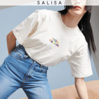 SALISA - Oversized T-SHIRT Dream Machine Vanilla Embossed