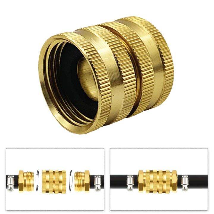 1X1.1 Inch Garden Hose Connector Brass Material Double Female Head Kit