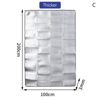 Tekeqin เสื่ออลูมิเนียมฟอยล์กันน้ำสำหรับตั้งแคมป์เสื่อรองนอนสำหรับปิกนิกชายหาดเดินป่ากลางแจ้ง
