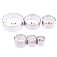 3/5pcs Stainless Steel Round Polymer Clay Cutter Molds Pottery Ceramic Cutting Mould Diy Tools