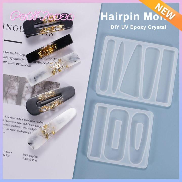 Girl Hair Clip UV Resin Mold for DIY Handmade Hair Pin Jewelry