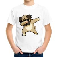 Joyonly 2022 Summer Children 3d Print T Shirt Boys Girls Dabbing Lovely Pug Panda Zebra Cat Design T-shirt Kids Cool Tops 4-20Y