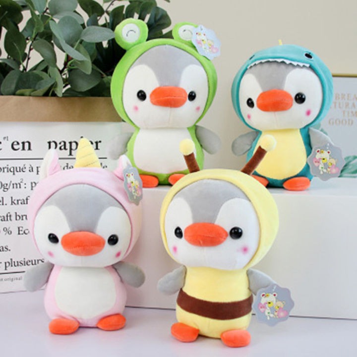 xuechuangying-kids-toys-cute-animal-doll-keychain-penguin-cosplay-dinosaur-small-stuffed-toy-penguin-cosplay-bee-penguin-plush-toy-penguin-cosplay-fro