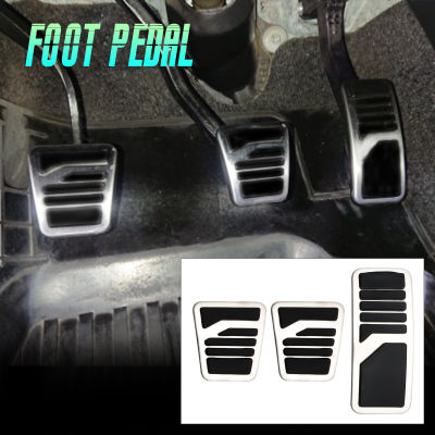 MT AT Car Gas Clutch ke Pedal Cover Kit For Mitsubishi Pajero 3 Outlander Lancer X Eclipse Cross Rubber Stainless Nonslip Pad