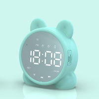 Bluetooth alarm clock, childrens speaker, bedside alarm clock, mirror digital wake-up timer, childrens sleep trainer support