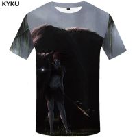 KYKU skull T shirt man shirt black shirt funny Punk Rock military clothes 3d t-shirt with the accent Hip Hop mens clothes summer Streetwear