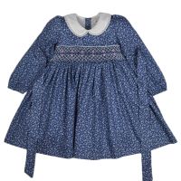 ZZOOI Kids girls long sleeve dress 2023 smocked dresses for little girl elegant princess vintage floral dress autumn children outfit