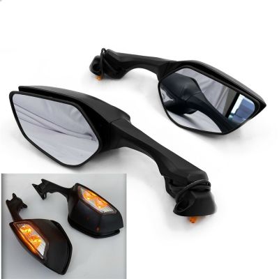 ✑♨ For KAWASAKI Ninja ZX10R ZX-10R 2011-2020 Motorcycle Foldable Mirror LED Turn Light Signals Rear View Rearview Mirrors