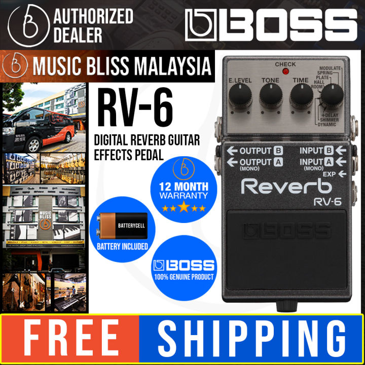 Boss RV-6 Digital Reverb Guitar Effects Pedal (RV6) | Lazada