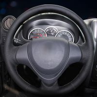 Black Artificial Leather Car Steering Wheel Cover for Suzuki Jimny 2015 2016 2017 2018