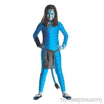 SHUAIYI Avatar neytiri คอสเพลย์ อะนิเมะ figura trajes de ฮาโลวีน para crianças zentai fantasia cauda macacões disfarce roupas carnaval ternos