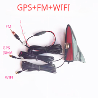 หลังคารถ Shark Fin Mount เสาอากาศสำหรับระบบนำทาง GPS WIFI + เครื่องรับสัญญาณสเตอริโอวิทยุ FM/AM เครื่องขยายเสียง-sdfwerwewewq