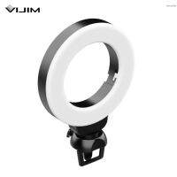 ☽□ ♪ VIJIM CL06 Mini 4 Inch LED Ring Light Clip-on Laptop Video Conference Lighting 3 Lighting Modes 3200K-6500K Dimmable USB Powered for Live Streaming Online Education Meeting