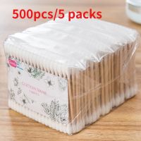 ✹✜✤ 100/200/500pcs Double Head Cotton Swab Women Makeup Cotton Buds Swabs Tip For Wood Sticks Nose Ears Cleaning Health Care Tools