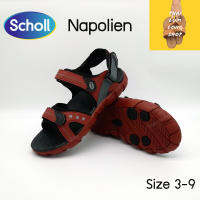 Scholl รัดส้นสกอล์ล รุ่นNapolien (543) ใส่ได้ทั้งหญิงและชาย ถอดสายใส่เป็นรองเท้าแตะได้ สีแดง สีกรมไซส์ 3-9