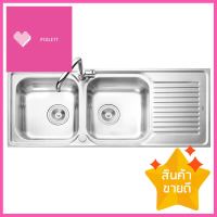 ซิงค์ฝัง 2หลุม 1ที่พัก MEX DLA202 สเตนเลสBUILT-IN SINK MEX DLA202 2B1D STAINLESS STEEL **ลดราคาจัดหนัก **