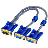 Kabel Splitter VGA Male To Dual Female 2 VGA Adapter Y Splitter Monitor Male To Female Satu Input Dua Konversi Output HD 1080P