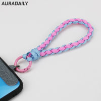 8mm Multifunctional ถักโทรศัพท์มือถือ Lanyards สายรัดข้อมือสั้นป้องกันการสูญเสีย Keyfob เชือก