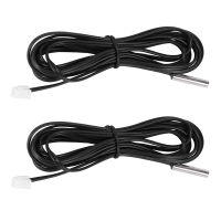 2X 2 m NTC thermistor temperature sensor waterproof probe wire 10 K 1% 3950 black