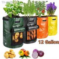 ✒☌ 1-12gallons Garden Bag with Handles PE Planting Grow Bag for Growing Potato Tomato Vegetable Gardening Accessory