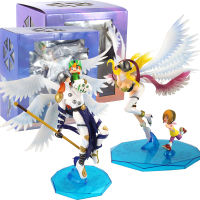 22-24cm Anime Digimon Adventure Angemon Angewomon Takaishi Takeru Yagami Hikari PVC Action Figure Model Toy Collectible Dolls