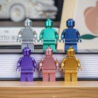 Compatible with LEGO pure color body plain color building block figure display box boy electroplating third-party MOC assembled toys