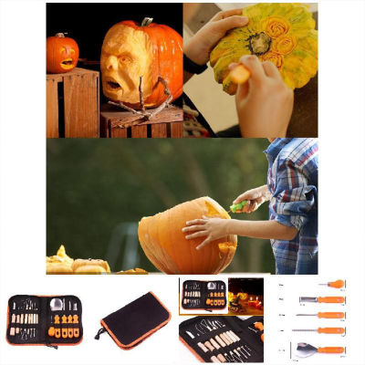 Pumpkin Carving Cutter Tool Kit Sturdy Stainless Steel Pumpkin Carving Set for Halloween Jack-O-Lanterns