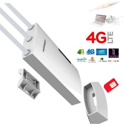 4G CPE Router Outdoor 150Mbps ใส่ซิม รองรับ 3G,4G With External Antenna for Intelligent Transportation 3 High Gain Antennas Indoor &amp; Outdoor High-Performance Industrial Grade