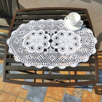 Vintage รูปไข่ผ้าฝ้าย placemat ถ้วย coaster handmade ดอกไม้คริสต์มาสตารางเสื่อผ้าโครเชต์ doily ปีใหม่จาน pad-mu xuan trade