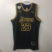 ยอดนิยม เสื้อกีฬาบาสเก็ตบอล NBA Jersey Lakers No. เสื้อกีฬาบาสเก็ตบอล ปักลายงู James Jersey 23 สีดํา สําหรับผู้ชาย 217903
