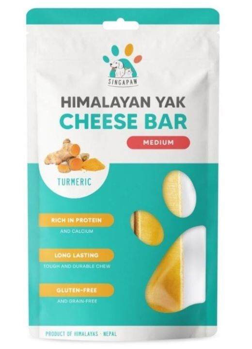 Singapaw Himalayan Yak Cheese Bar Chew in Tumeric for Dogs Lazada