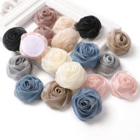 【cw】5Pcs Yarn Satin Artificial Rose Flowers Fake Flowers DIY Bridal Hairpin Clothing Crafts Accessories Home Wedding Decorations