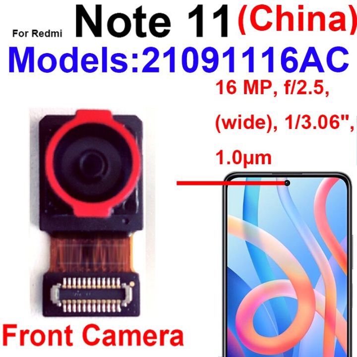 กล้องหน้าด้านหลังสําหรับ-xiaomi-redmi-note-11-4g-note-11-pro-china-version-main-back-front-selfie-facing-กล้อง-flex-cable-parts