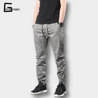 LIVE GREAT Overalls men and women tide brand spring and autumn Korean trend pants ins loose straight wide-leg nine-point casual trousers