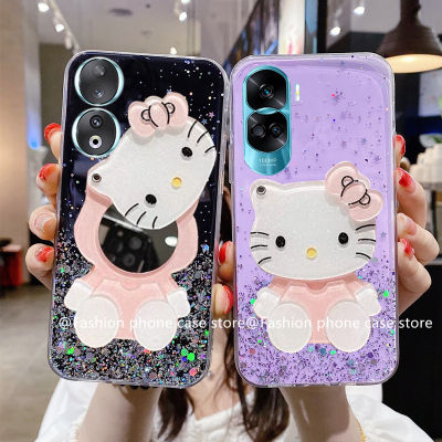 Phone Case เคส Honor90 Honor 90 Lite 5G Huawei Nova Y71 ปลอกอ่อนเกียรติยศแววดาวท้องฟ้าเคสโทรศัพท์ด้วยน่ารัก Hellokitty กระจกแต่งหน้าฝาหลัง2023