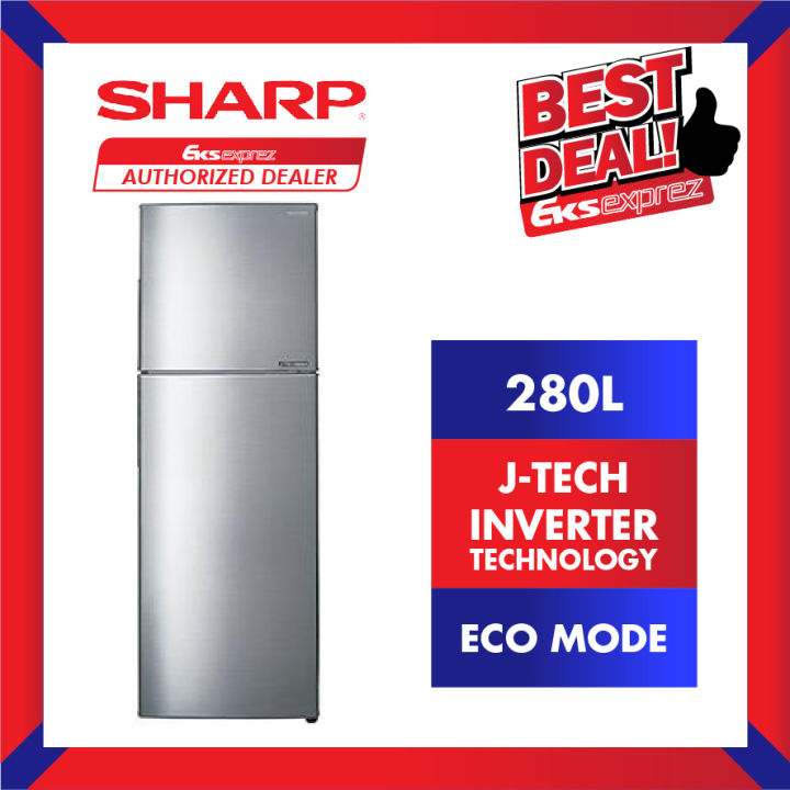 SHARP Fridge SJ286MSS / 280L - 2 Door Inverter Fridge / Refrigerator ...