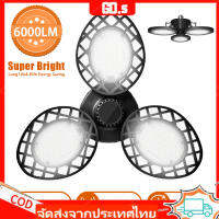 【GD.s】โคมไฟโรงรถ LED, โคมไฟเพดานโรงรถ 60 วัตต์เปลี่ยนรูปได้ 6000LM E26 ไฟใต้ดินพร้อมแผงปรับ 3 ดวงหลอดไฟ LED สำหรับการประชุมเชิงปฏิบัติการโรงนา